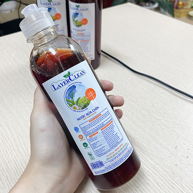 Nước Rửa Chén Bát Hữu Cơ Hương Quế 300ml Organic Layer Clean Không Chứa Hóa Chất An toàn cho da