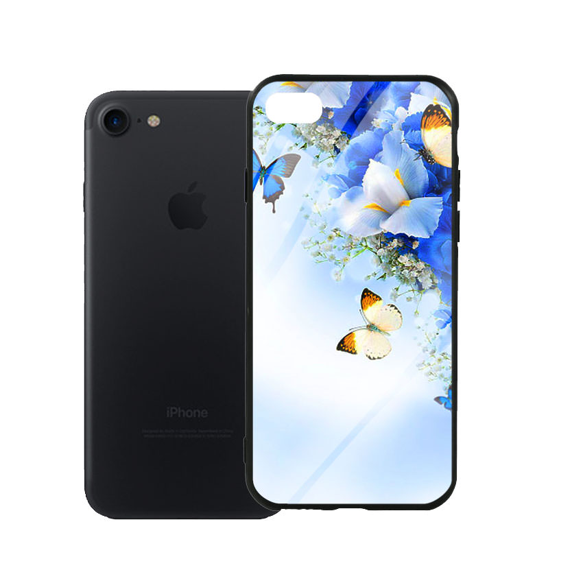 Ốp lưng kính cường lực cho điện thoại Iphone 7/8 - Butterfly 04