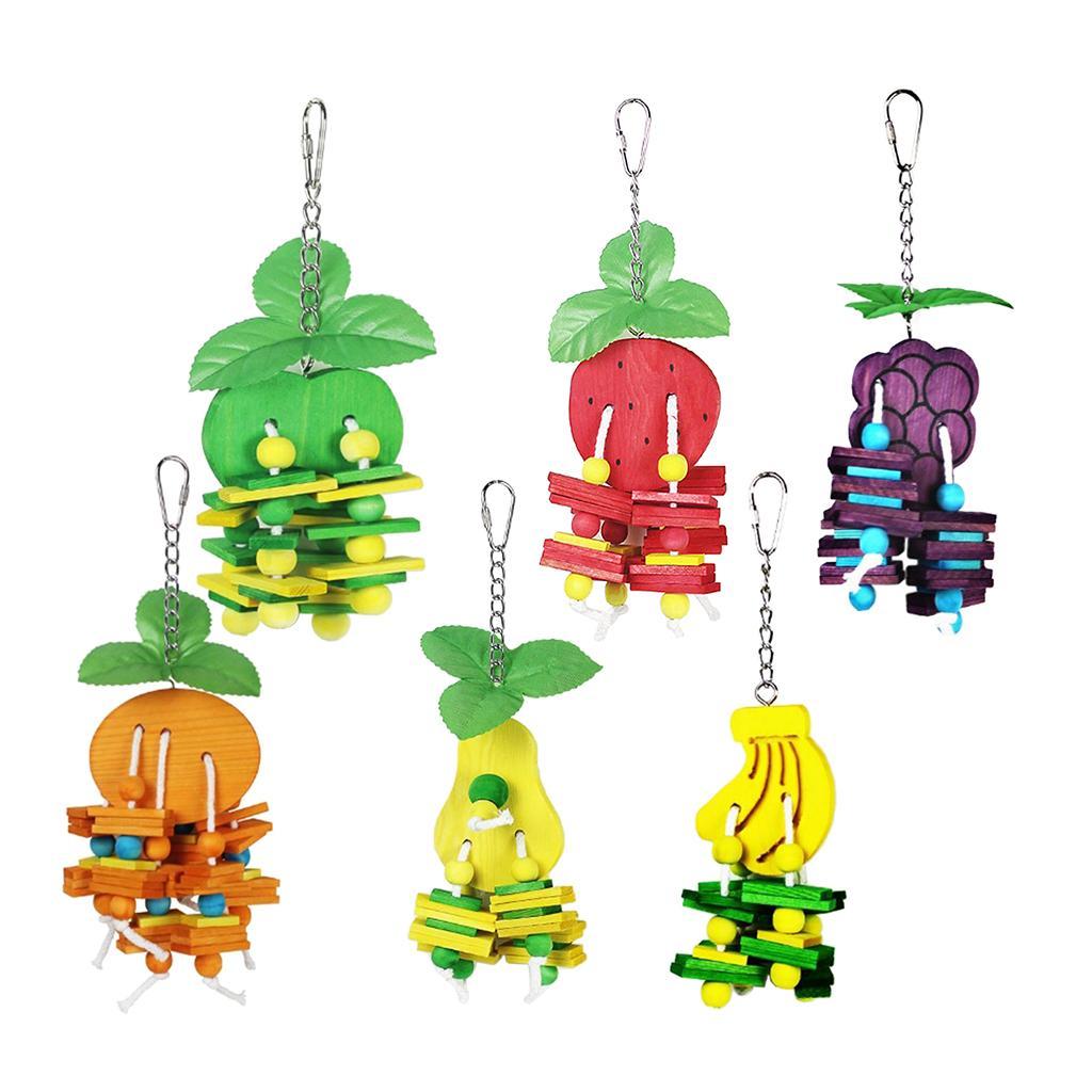 Wooden Chew Toys Non- Cage Hanging Toys For Birds