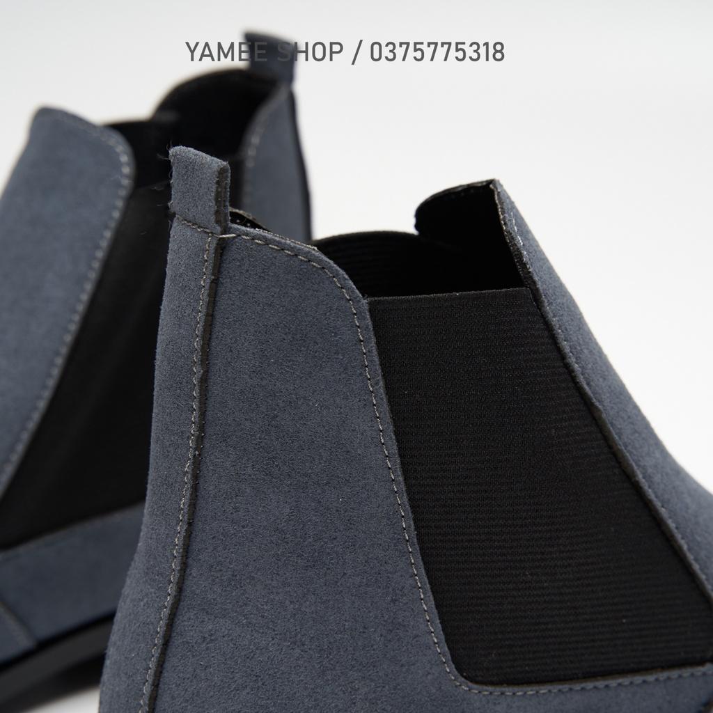 Giày chelsea boots da lộn, cổ cao, đế khâu chắc chắn