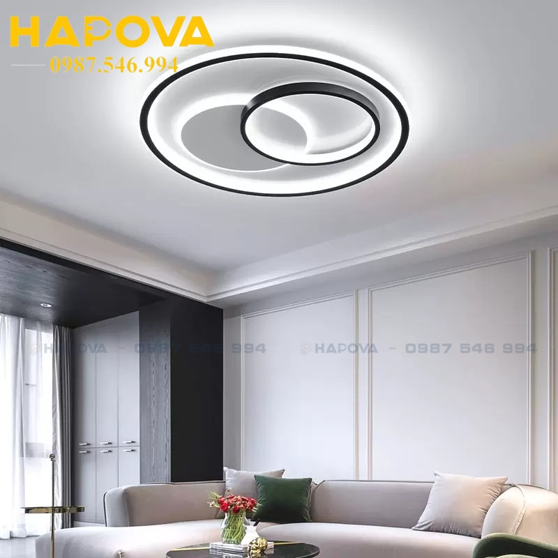 Đèn trần LED 1025 hiện đại hình tròn 3 chế độ ánh sáng + Tặng kèm điều khiển từ xa