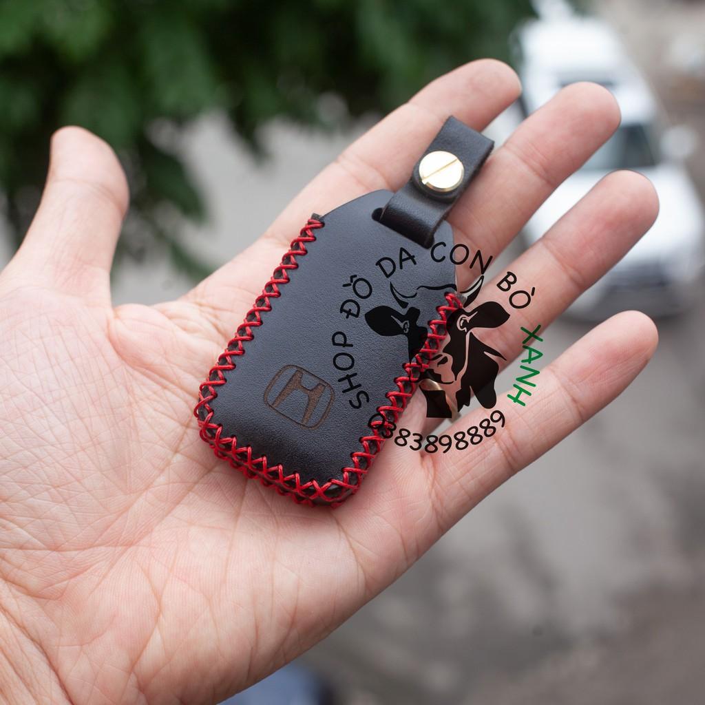 Bao da dành cho chìa khoá Honda Jazz, CRV, HRV, CR-V handmade da thật 003
