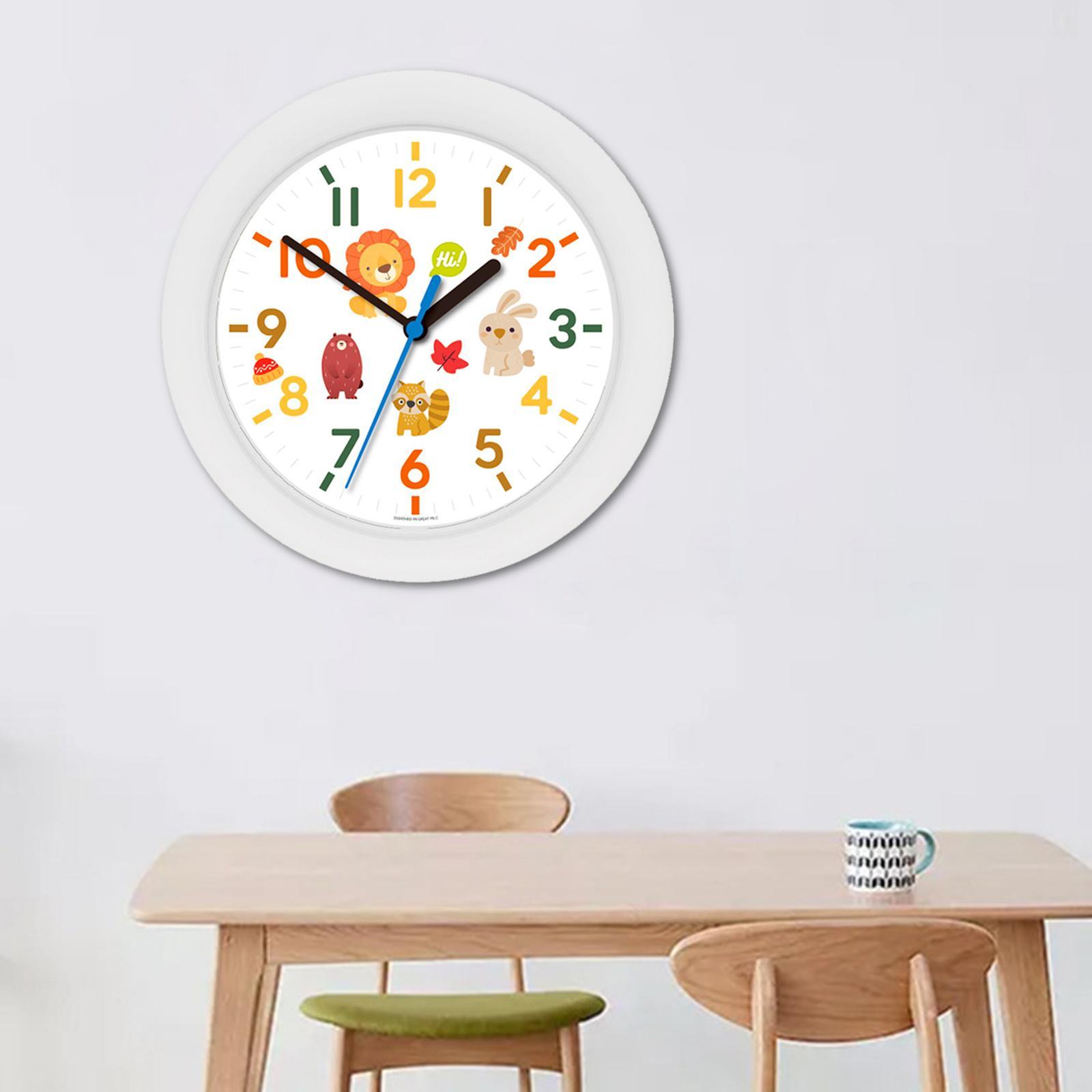 Cartoon DIY Wall Clock, Ornament, Silent for Kids Living Room Home Children Bedroom