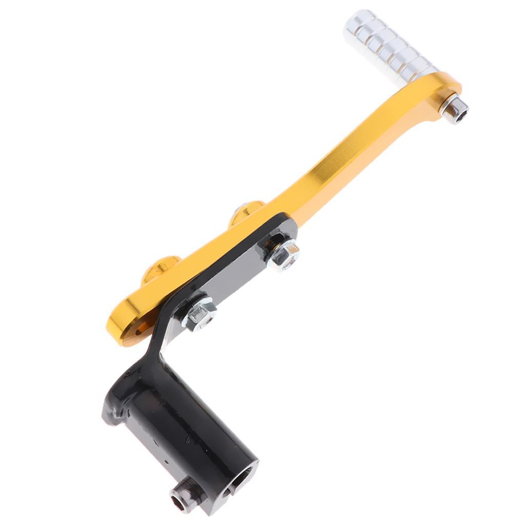 CNC Alloy Folding Gear Shift Shifter Lever for Motorcycle Golden+Silver