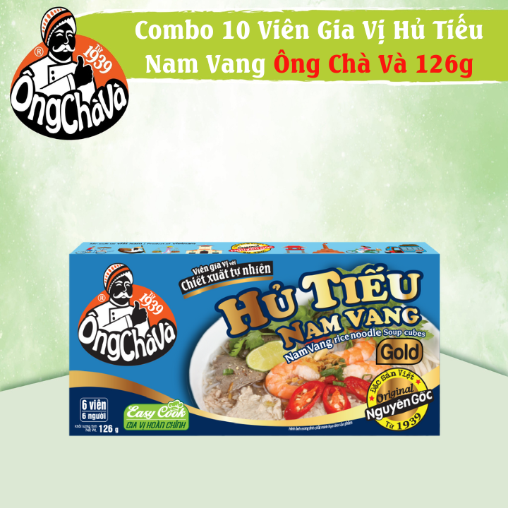 Combo 10 hộp gia vị viên Hủ Tiếu Nam Vang Ông Chà Và 126g