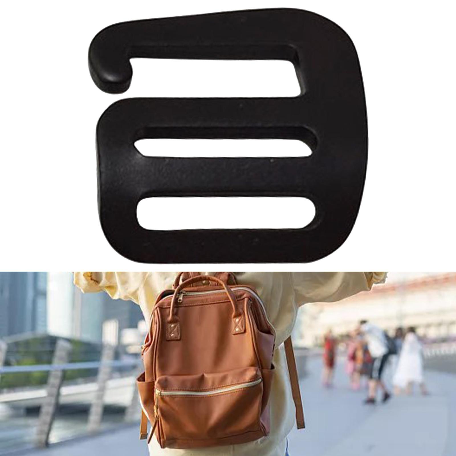G Hook Webbing Buckle Multitool 25mm for Outdoor Luggage Sack Survival black