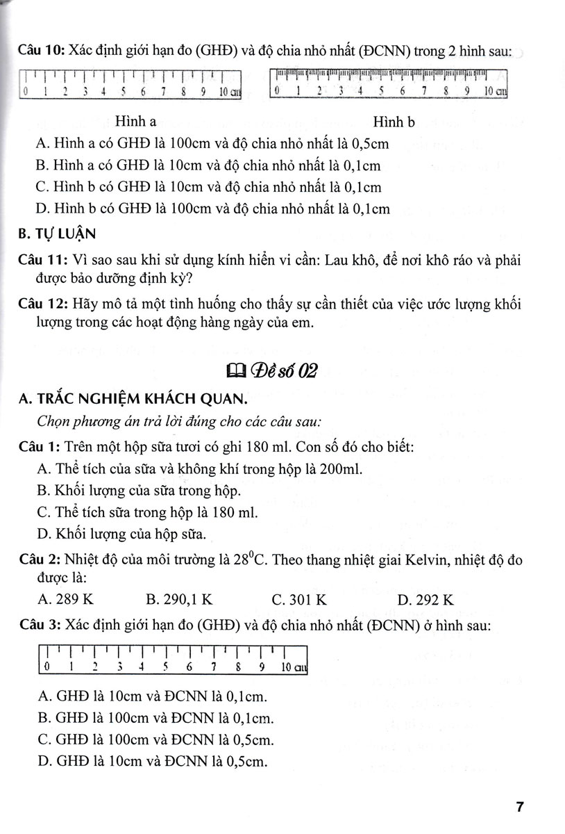ĐỀ KIỂM TRA KHOA HỌC TỰ NHIÊN 6