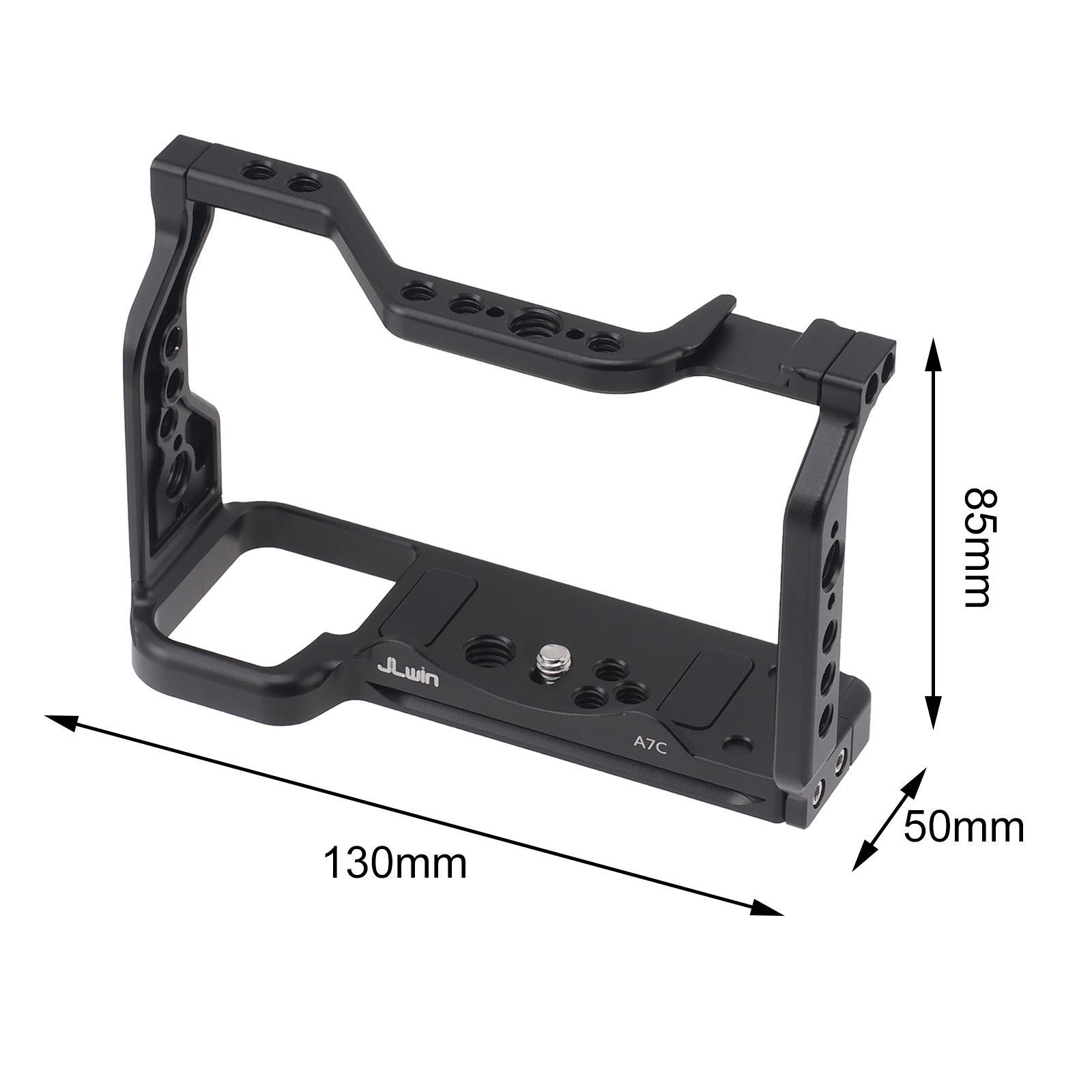 Camera Cage Portable Aluminum Alloy 1/4" and 3/8" Thread Professional Handheld Stabilizer Photography Bracket for A7C