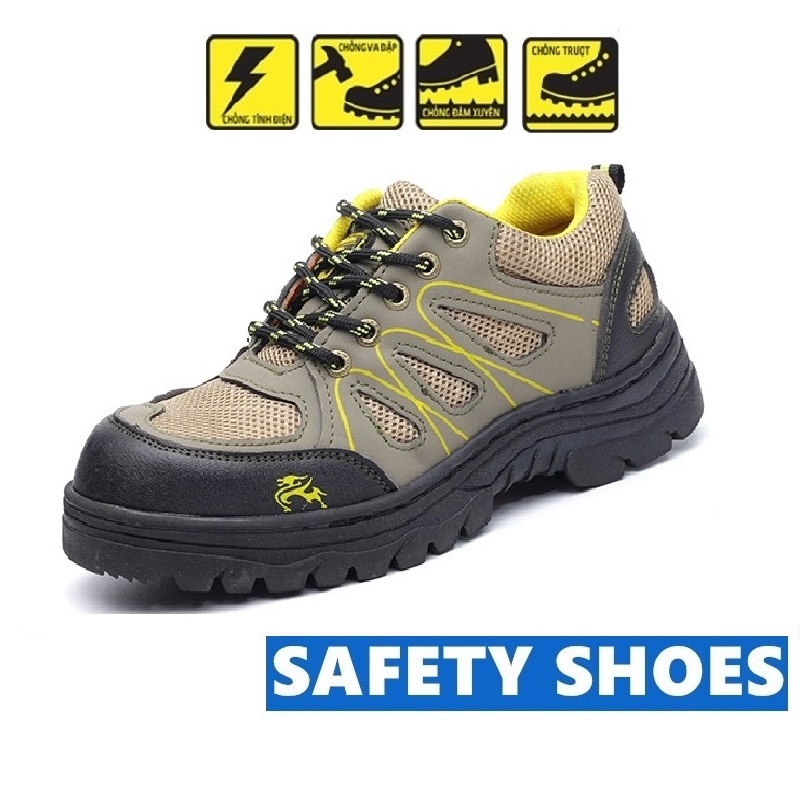 Giày Bảo Hộ Lao Động GBH10 Dáng Thể Thao-Chống Đinh,Chống Va Đập-Giày Leo Núi-Công Trình