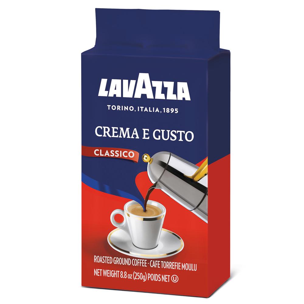 Cà Phê Bột Pha Máy LAVAZZA COFFEE CREMA EGUSTO 30% Arabica+ 70% Robusta - Hương vị Chocolate - DATE T10/2023