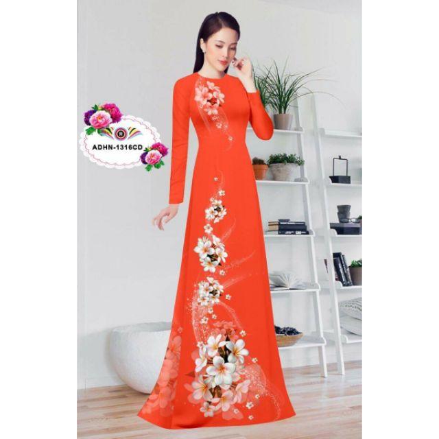 Áo dài lụa in 3D may sẵn