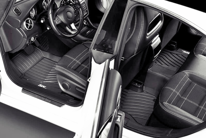 Thảm lót sàn cho xe ô tô  Mercedes E 2009+ 2015- đến nay Nhãn hiệu Macsim 3W chất liệu nhựa TPE đúc khuôn cao cấp - màu đen