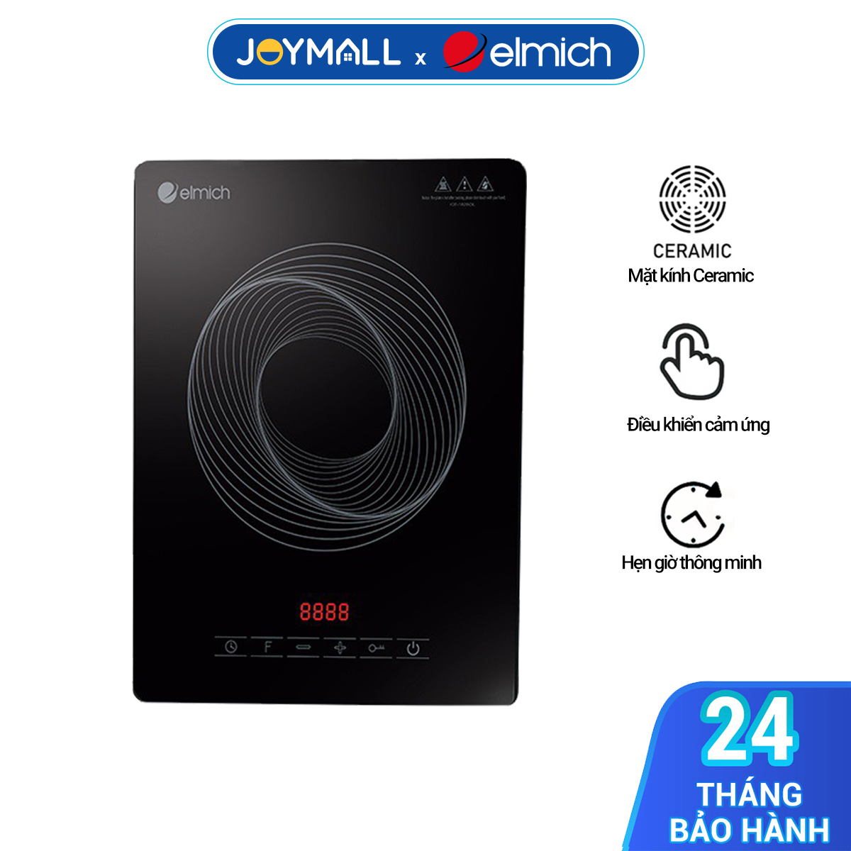 Bếp Điện Từ Cao Cấp Elmich ICE-1828OL 2100W, Hàng Chính Hãng, Tiết Kiệm Điện, Cảm Ứng - JoyMall