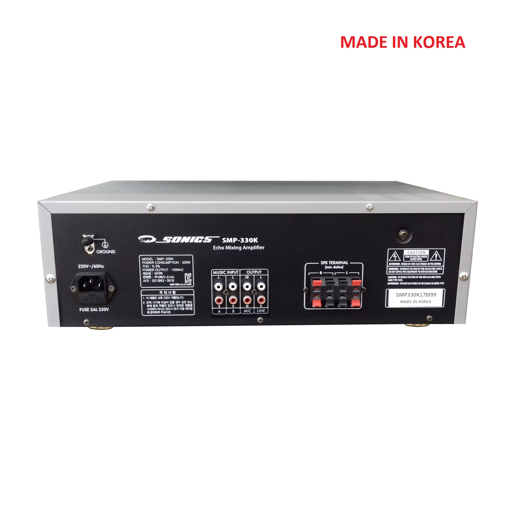 Amply Karaoke SONICS SMP-330K. Hàng nhập khẩu. Made in Korea