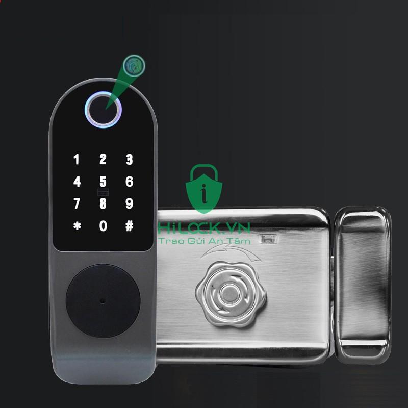 Khóa cửa vân tay APP TTLOCK, TUYA Tiếng Việt: từ xa bằng điện thoại, vân tay, mã số, thẻ từ, 2 mặt vân