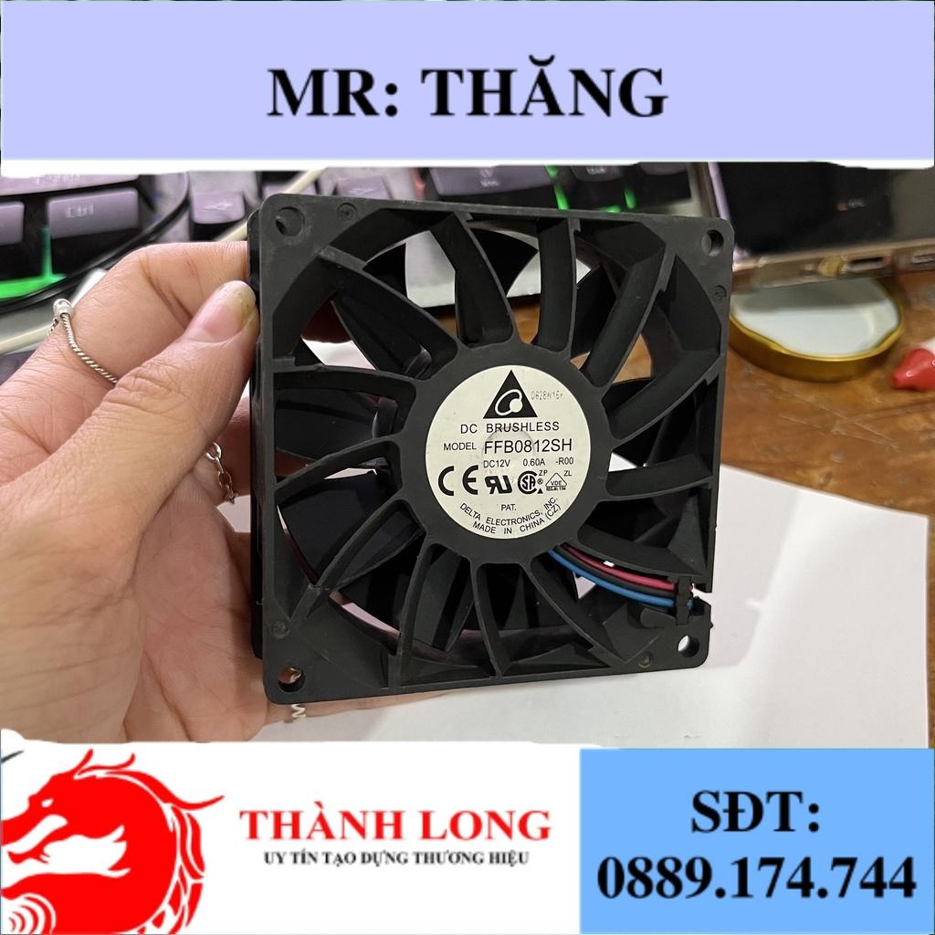 QUẠT TẢN NHIỆT DELTA 8CM 0.6a CHẠY ĐIỆN 12V CÁNH DÀY