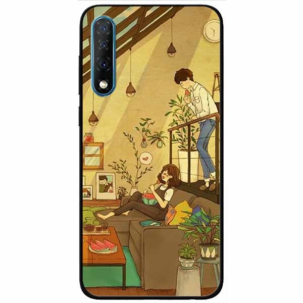 Ốp lưng dành cho Vsmart Live mẫu Cặp Đôi Ăn Dưa