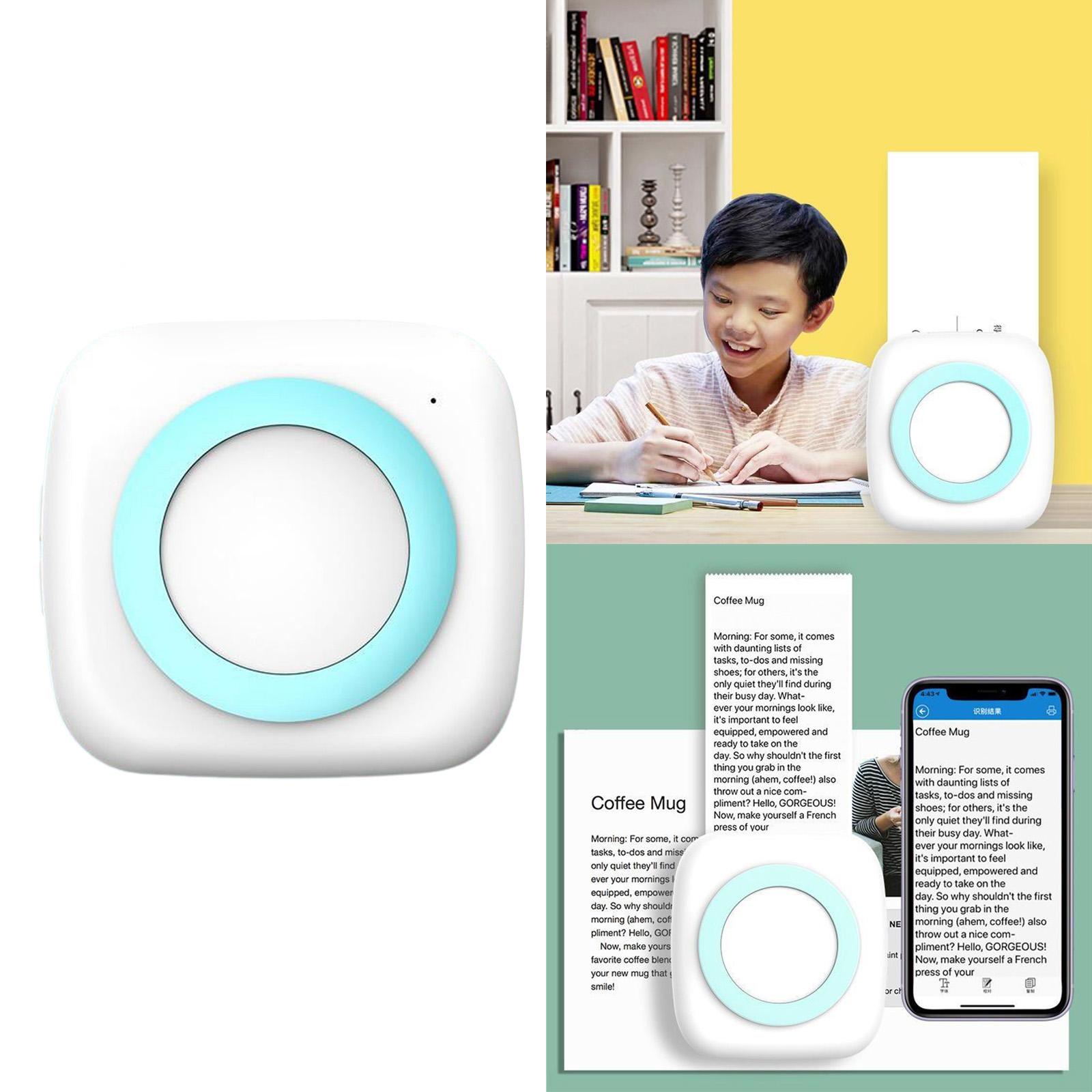 Portable Printer Pocket Printer- Mini Bluetooth Wireless Portable Mobile Printer Thermal Printer Compatible with iOS Android for Study Notes,Fun, Work