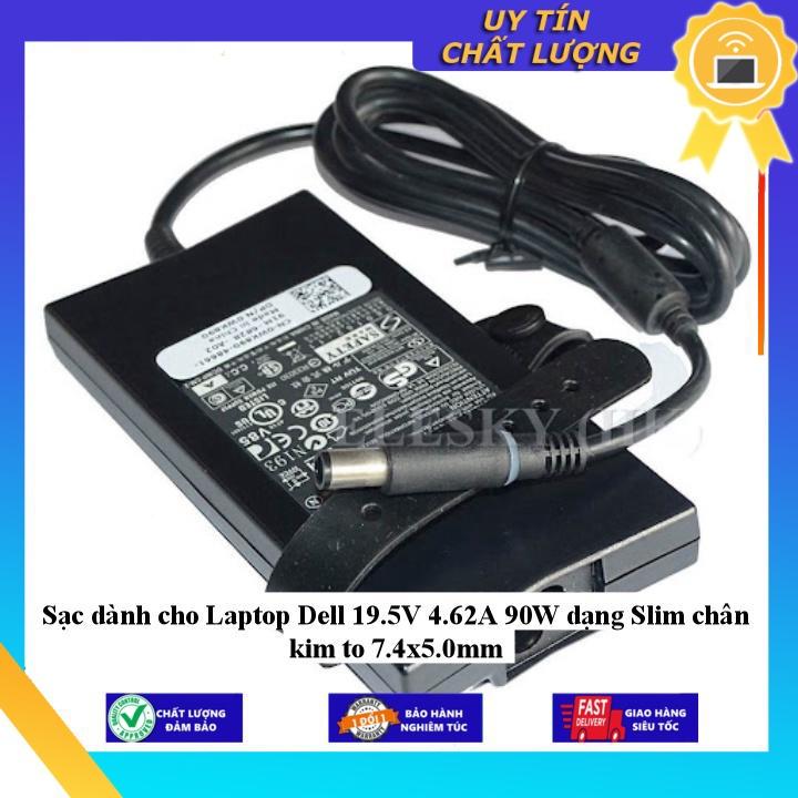 Sạc dùng cho Laptop Dell 19.5V 4.62A 90W dạng Slim chân kim to 7.4x5.0mm - Hàng Nhập Khẩu New Seal