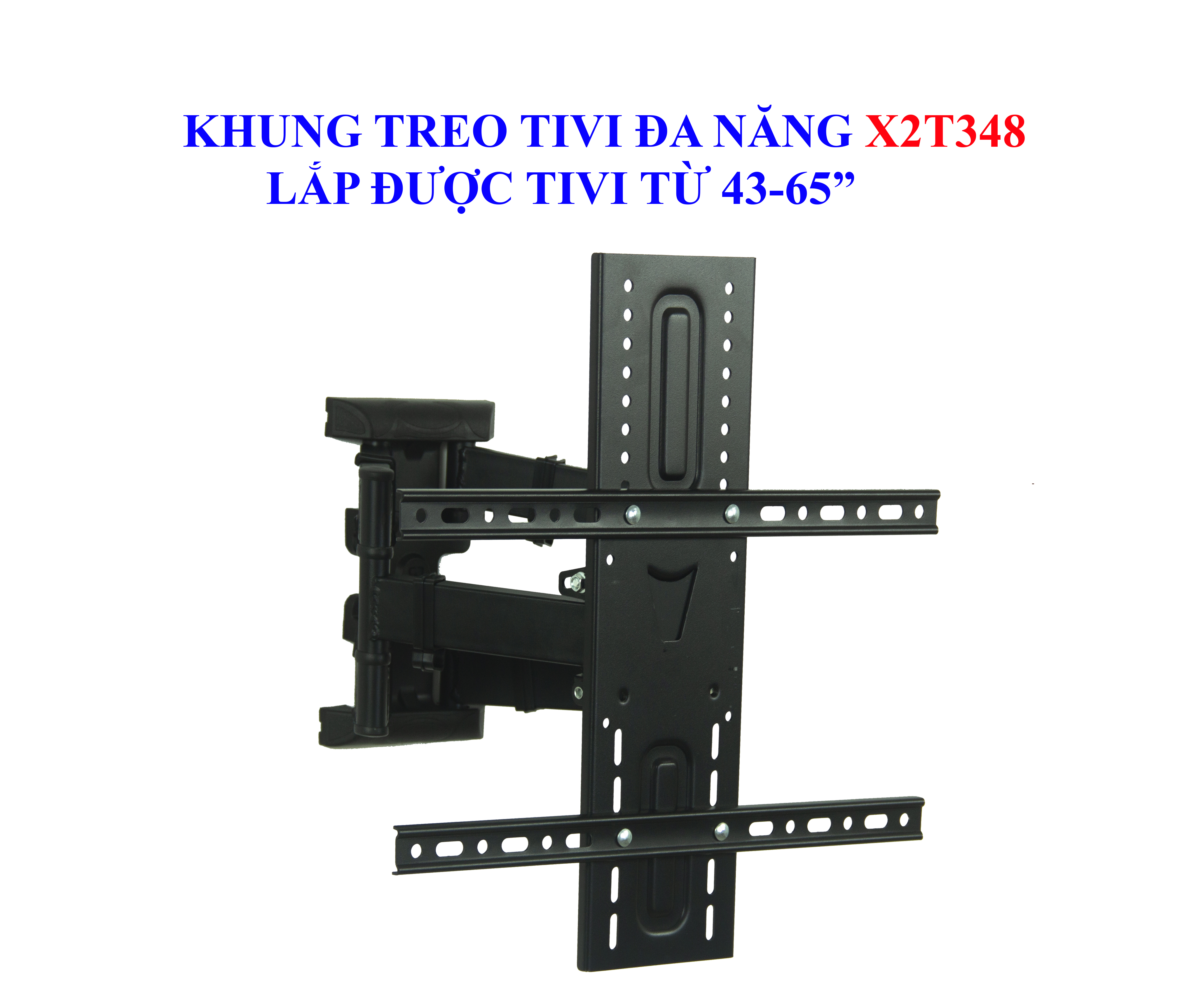 Khung treo tivi xoay đa năng CP từ 43 đến 65 inch - Xoay mọi góc độ - X2T348 - Hàng Chính Hãng