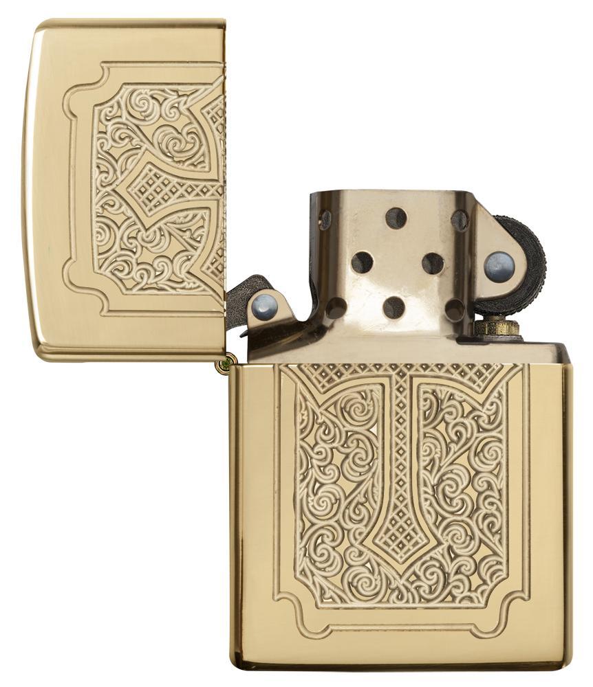 Bật Lửa Zippo Armor Eccentric High Polish Brass