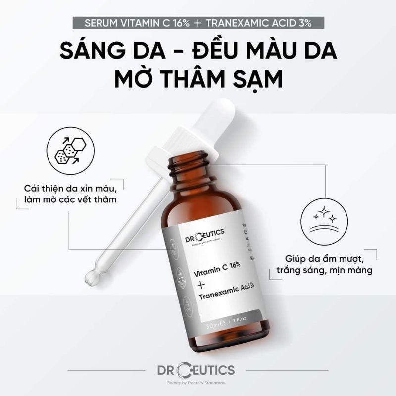 Serum DrCeutics Ngăn Ngừa Lão Hóa Và Làm Sáng Da Chứa Vitamin C 16% Và Tranexamic Acid 3%