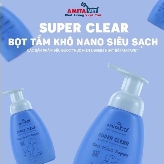 Bọt tăm khô cho chó mèo Super Clear Amitavet 250ml