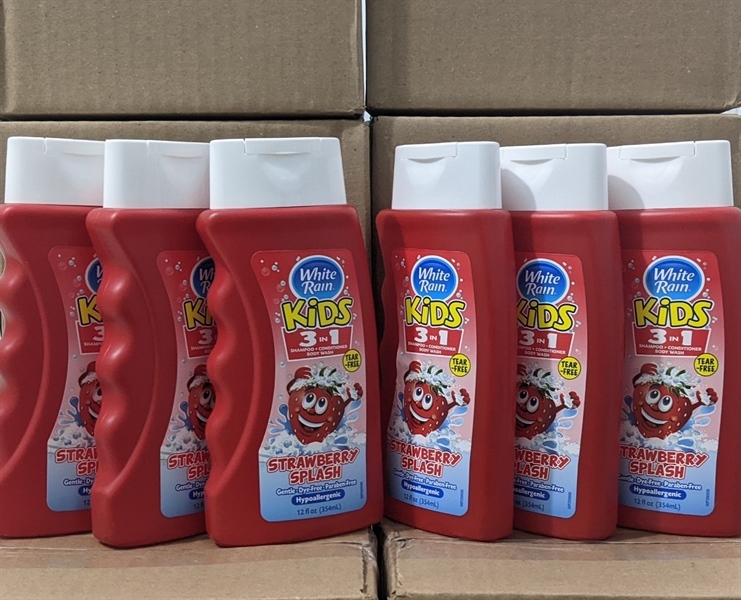 Sữa Tắm Gội Xả White Rain Hương Dâu 354ml
