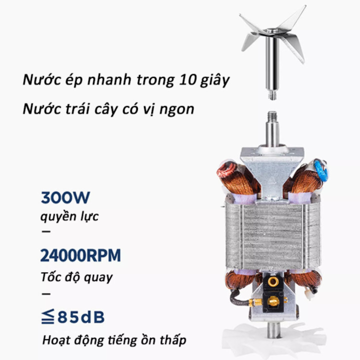 Máy Xay Sinh Tố 2 Ly Cao Cấp Morphy Richards - Dung tích 600ml - Công suất 300W - Tốc độ xay 24000 RPM - Hàng Nhập Khẩu