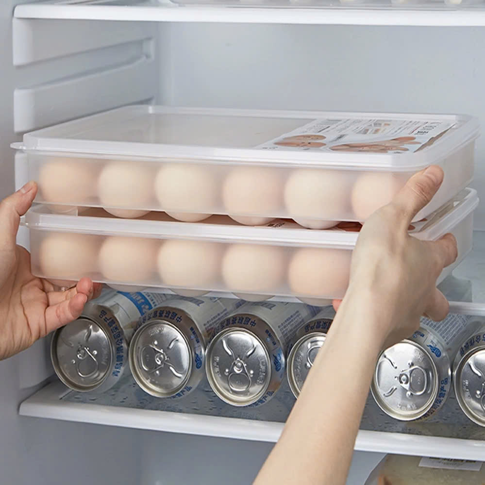 Hộp đựng trứng 24 quả có nắp đậy nhựa Việt Nhật , khay bảo quản trứng không bị vỡ chắc chắn - Hàng Việt Nam