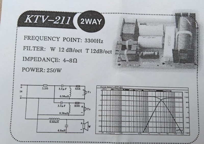 MẠCH PHÂN TẦN 1 BASS - 2 TREBLE KTV211 LOẠI TO MAIN ĐỎ - HÀNG NHẬP KHẨU