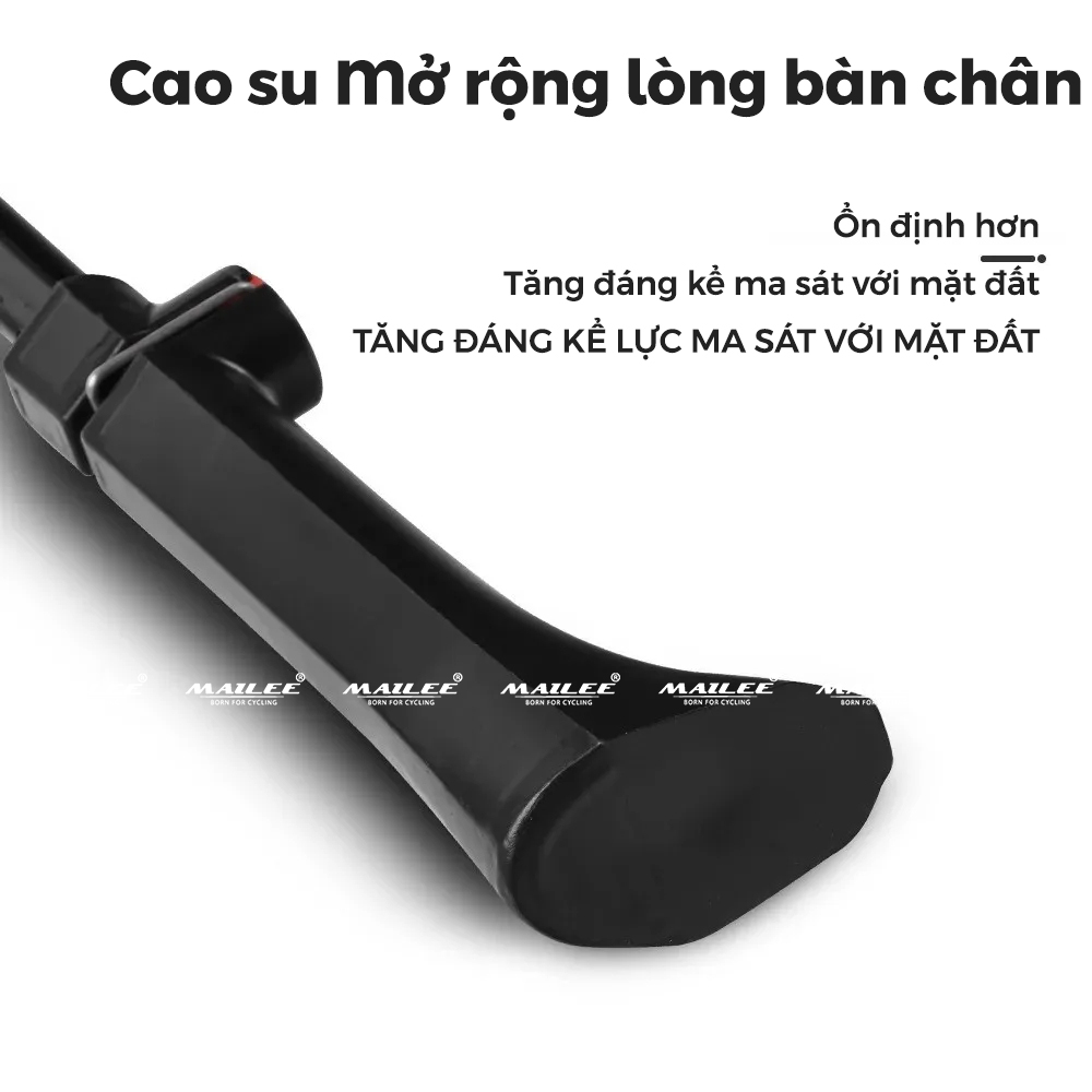 Chân chống 2 chân cho xe đạp hợp kim thép lắp gắn giữa HS-037A, có điều chỉnh 36cm - 40cm cho bánh xe 24 đến 29inch - Mai Lee