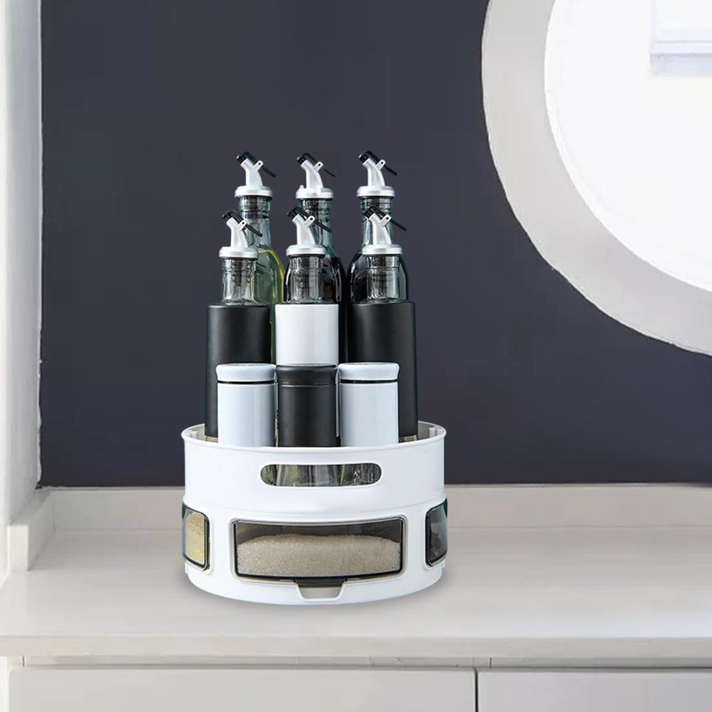 Turntable Rotating Spice Racks Display Stand for Home Kitchen