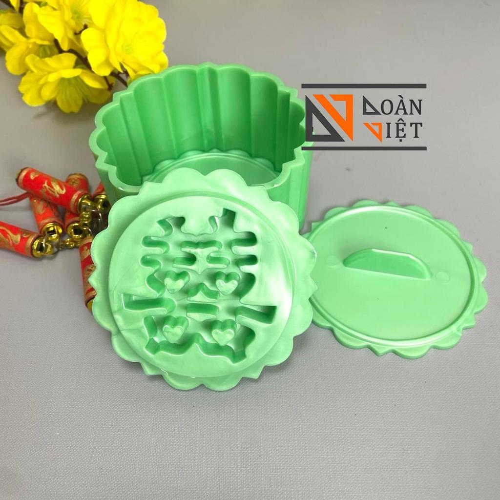 Khuôn TRÒN nhấn Xôi Hình Hoa Hồng, Sen , Phước, Lộc, Thọ, Hỷ 9cm -3D SIÊU SẮC NÉT - Bí quyết làm bánh SIÊU ĐẸP, NHANH và