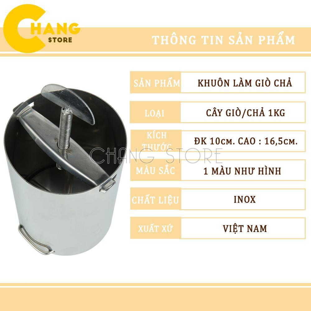 Khuôn Làm Giò Chả Inox 1kg, Khuôn Làm Giò Inox