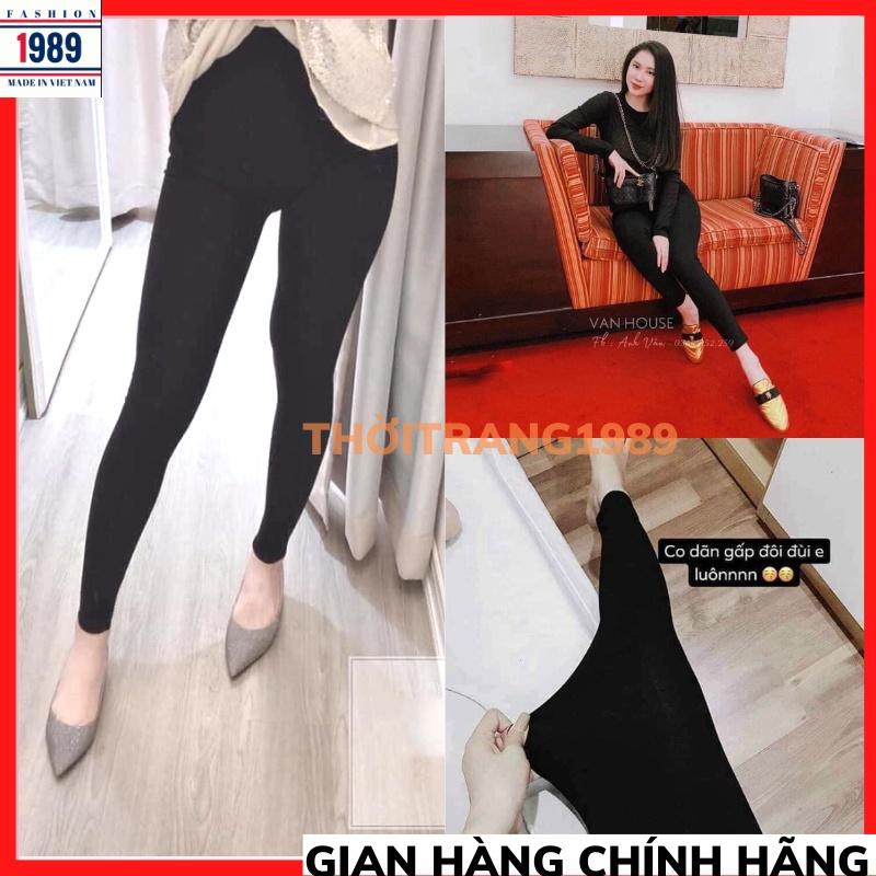 Quần legging cạp chun vải cao cấp co giãn dày dặn tốt,legging thun nữ dáng ôm Xuất Hàn 2022 THỜITRANG1989