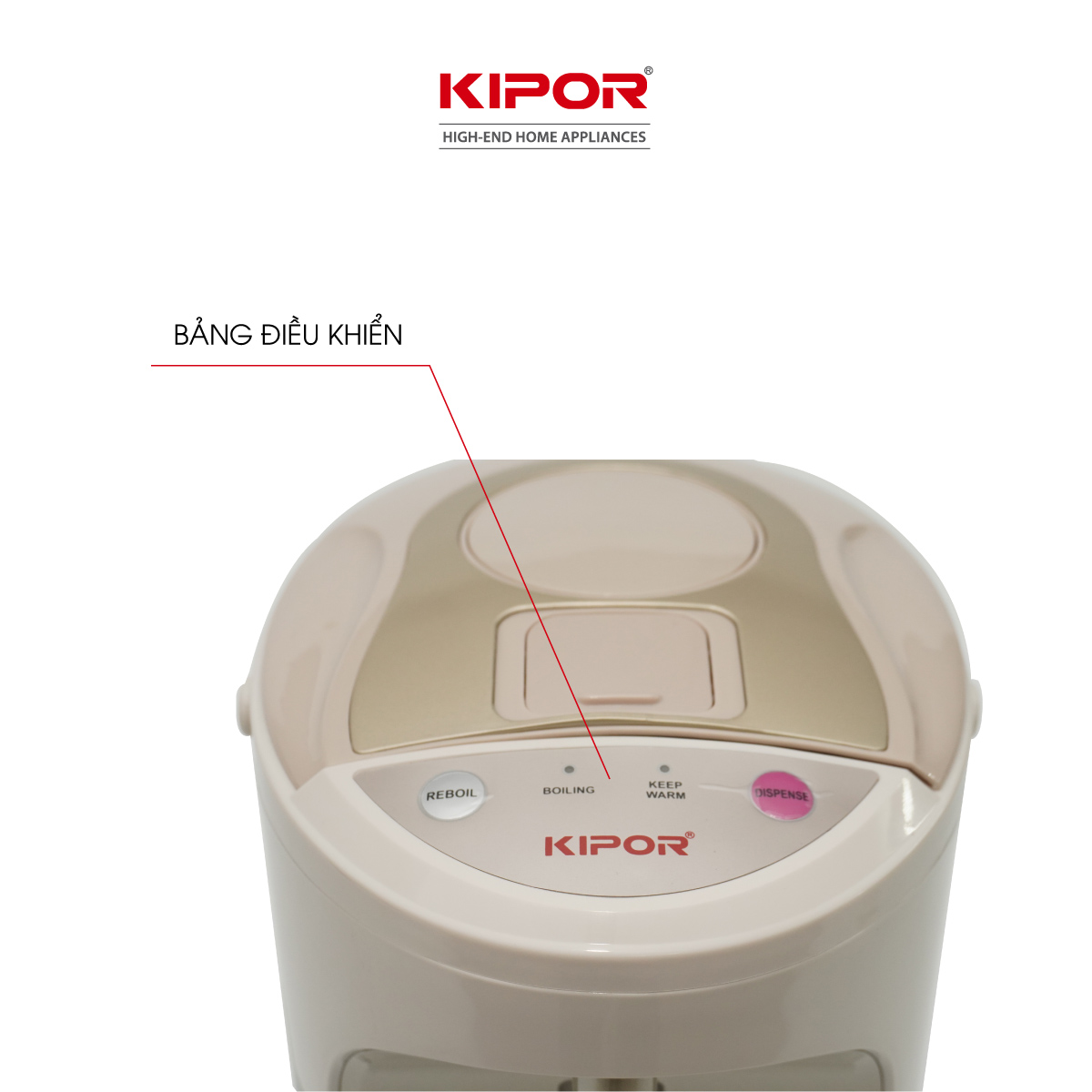 Bình thuỷ điện KIPOR KP-EP642 - 4,2L - Ruột bình inox 304 -  Đun sôi nhanh, có tay cầm, chế độ tự bật, tự ngắt, 3 chế độ lấy nước - Hàng chính hãng