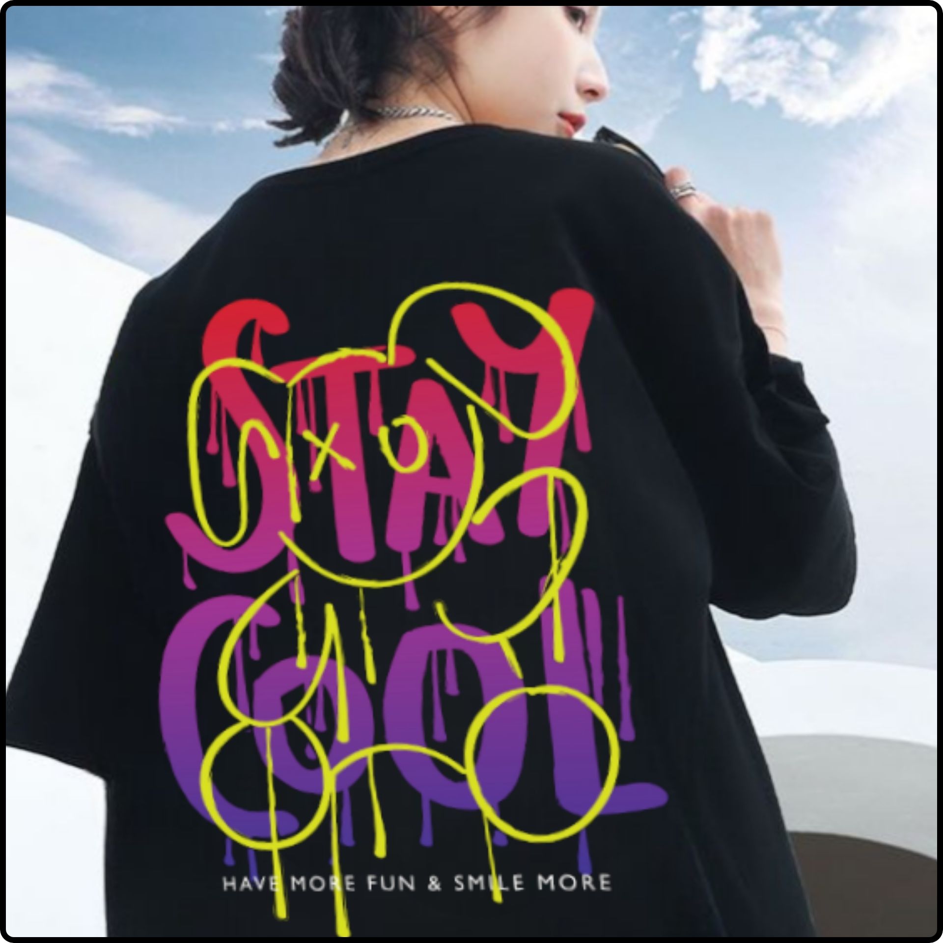 Áo Thun Nam Mã TSO00032 Ngắn Tay Cổ Tròn, Cotton 100%Cao Cấp, Áo In Chữ Stay Cool Kết Hợp Hoạ Tiết Độc Đáo – Dopel Shop
