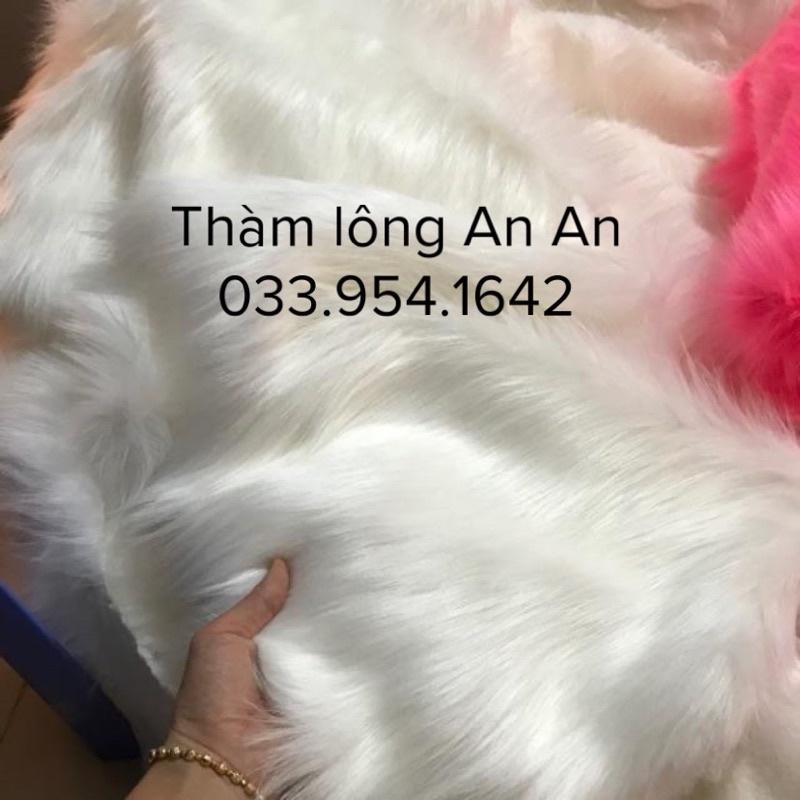 Thảm Lông Trắng - Xám Chụp Hình Sản Phẩm