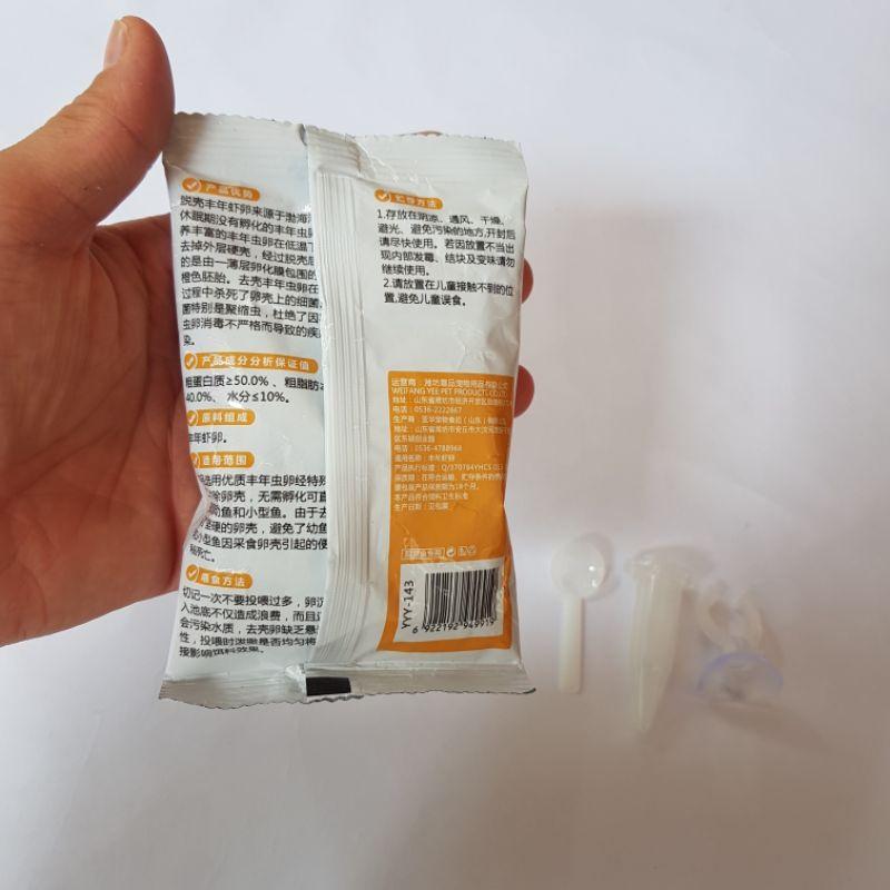 Artemia sấy khô hộp 150ml - Artimia sinh khối thức ăn tươi cho cá cảnh -tặng kèm ống cho ăn nhỏ giọt