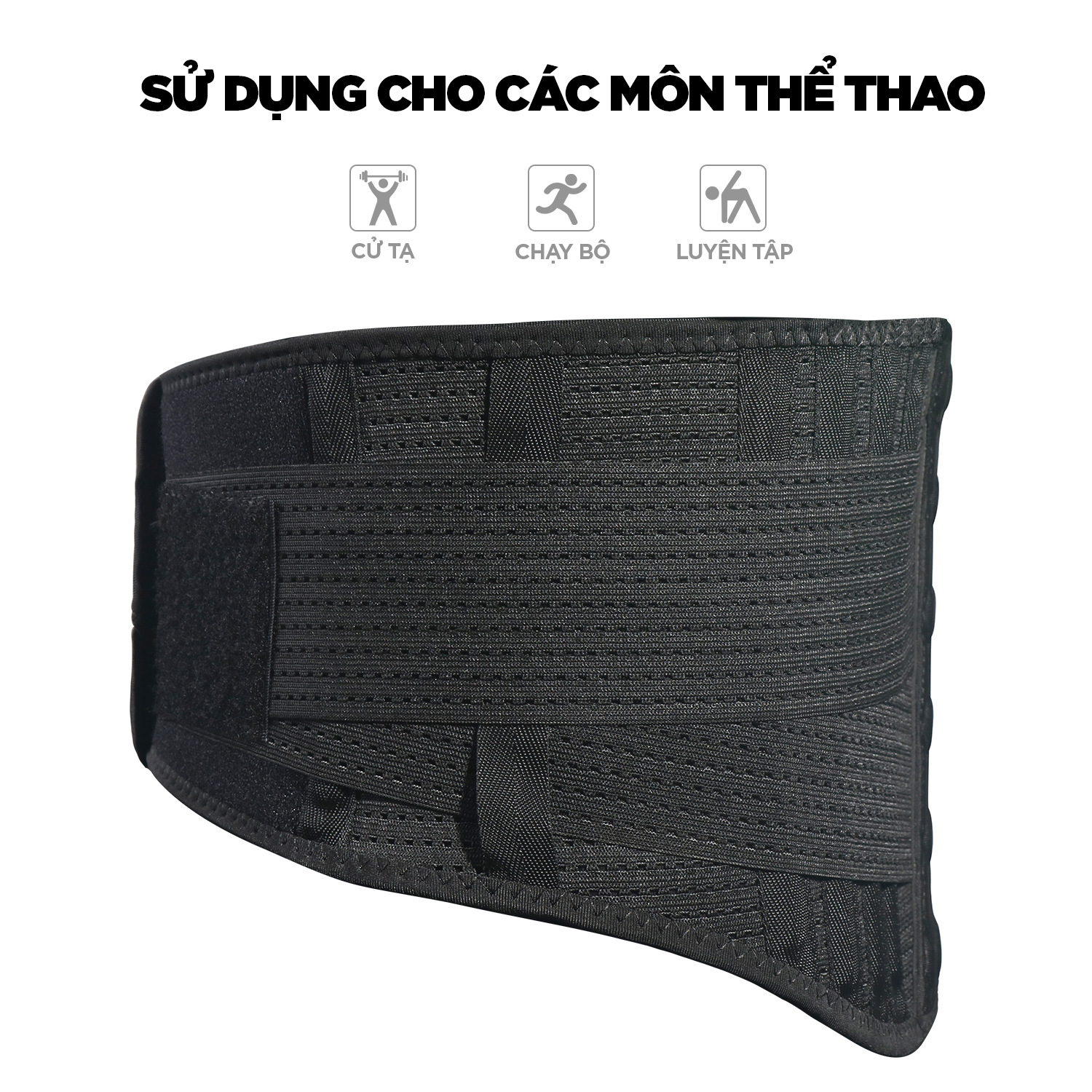 Đai quấn lưng tập gym bảo vệ lưng và cột sống lõi thép trợ lực bảo vệ giúp tránh chấn thương hiệu quả HY008 - Hành chính hãng BORO SPORT