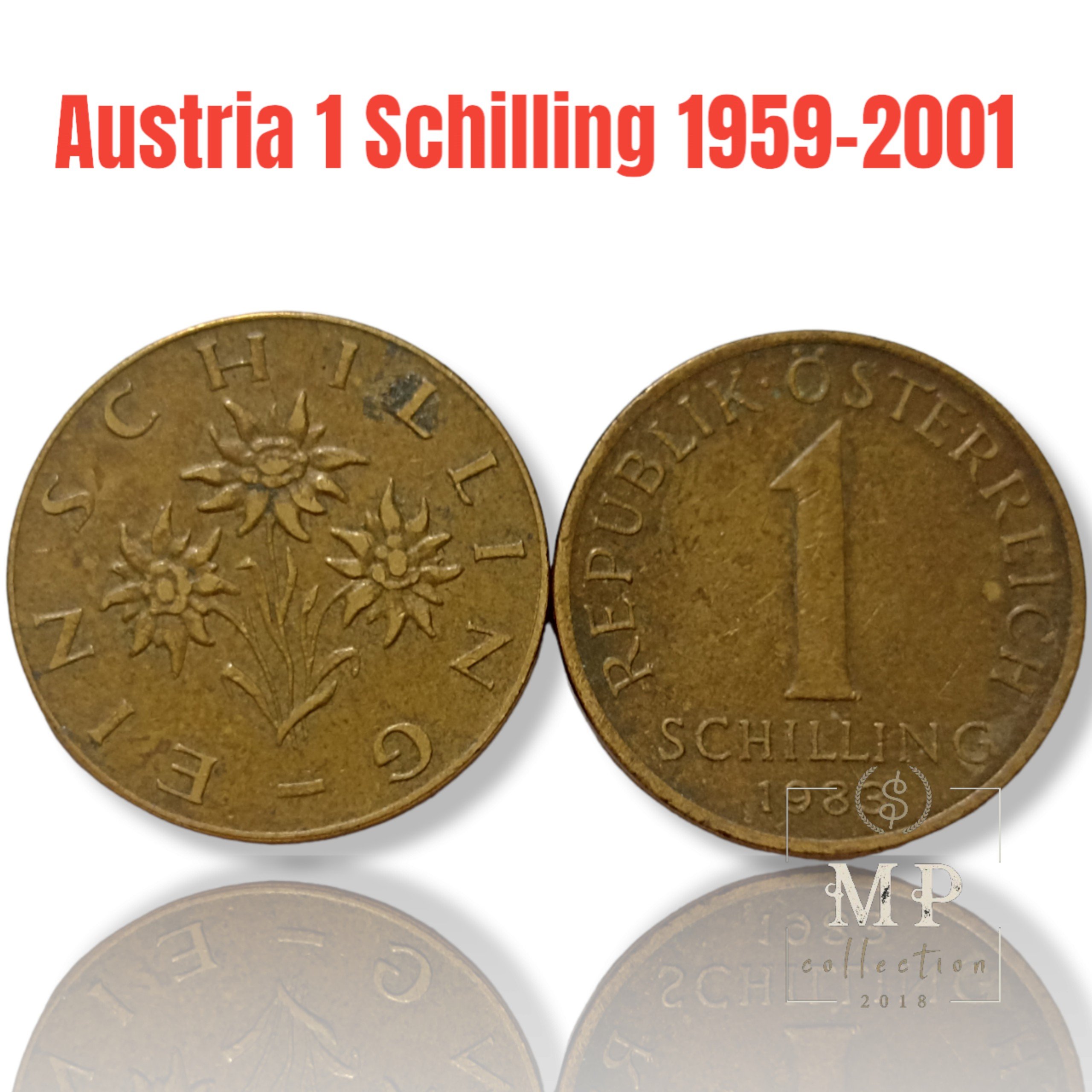 Đồng xu Austria 1 Schilling 1959-2001