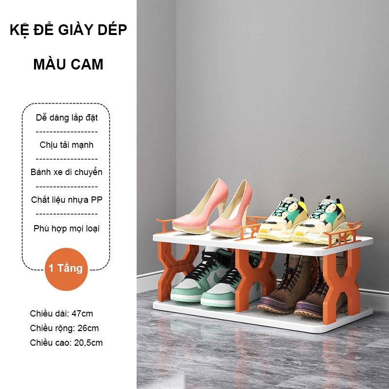 Kệ Để Giày Dép Đa Năng 5 6 Tầng Có Bánh Xe Di Chuyển Thiết Kế Đơn Giản Tiết Kiệm Không Gian Gia Đình