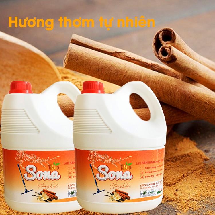 Nước Lau Sàn Sinh Học SoNa 3,6kg Hương Quế