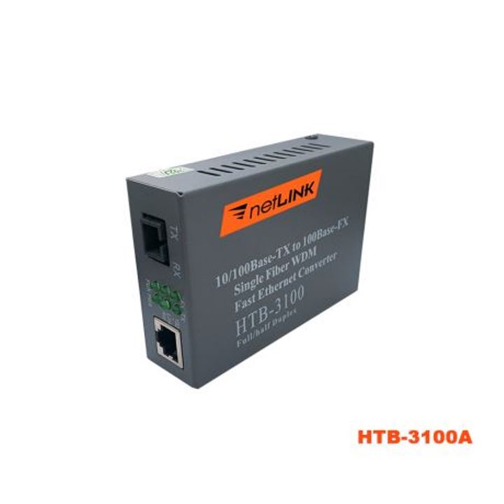 Bộ chuyển đổi quang điện 10/100M Single Fiber Netlink HTB-3100AB (1 Sợi quang)