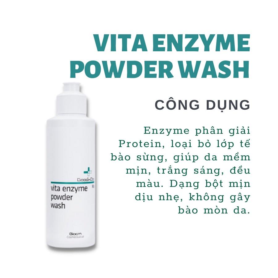 Bột Rửa Mặt Enzyme - Vita Enzyme Powder Wash GoodnDoc 90gram