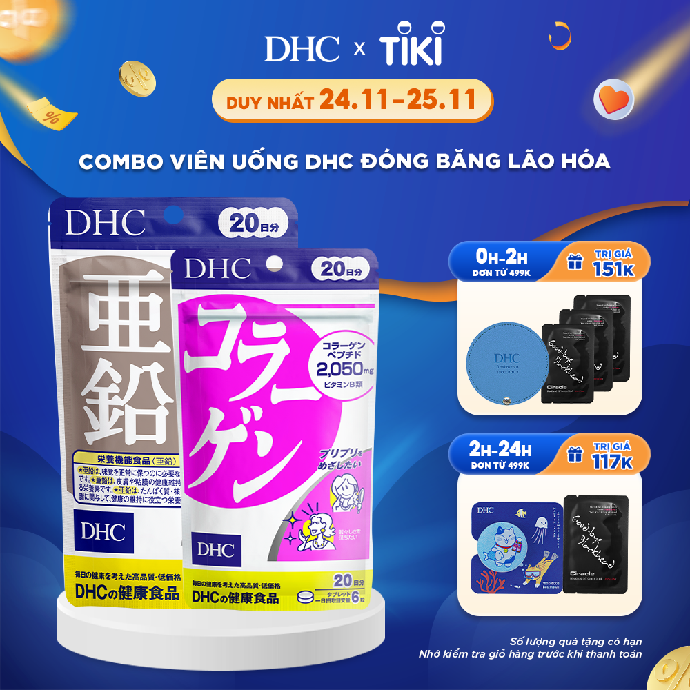 Combo Viên uống DHC Đóng Băng Lão Hoá
