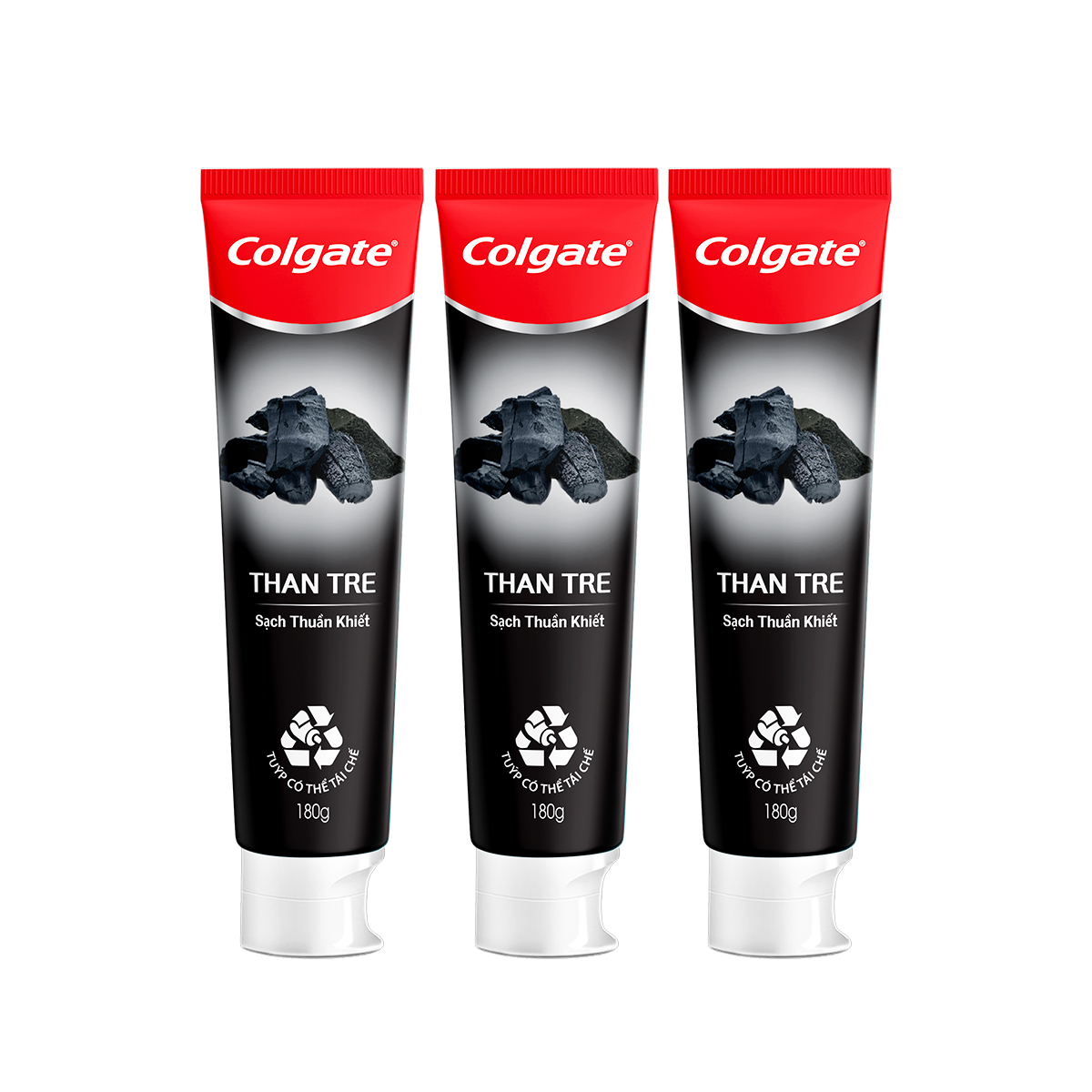 Bộ 3 Kem đánh răng Colgate Than tre sạch thuần khiết từ Hàn Quốc 180g/ tuýp