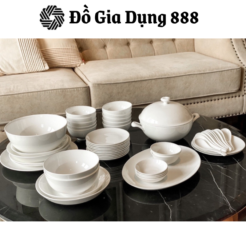 Set Bát Sứ Imperial 50 Món, Bộ Bát Đĩa Siêu Sang, Dùng An Toàn Với Máy Rửa Bát, Nhập Đức