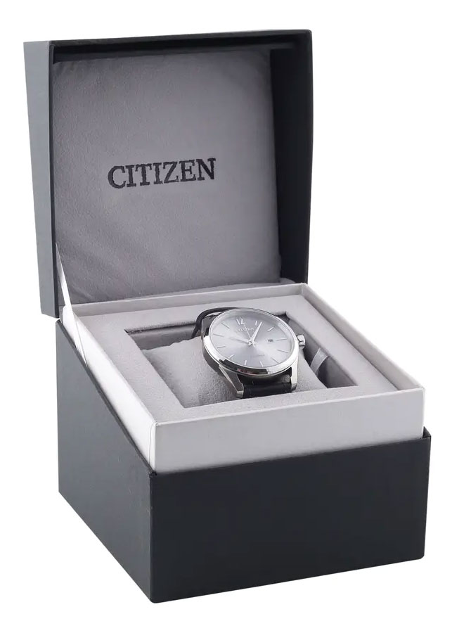 Đồng Hồ Nam Citizen Dây Da BM7411-16A - Mặt Xám